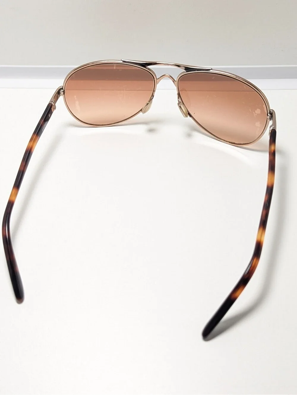 Oakley Feedback 004079-01 Brown Gradient Tortoise Aviator Women's Sunglasses